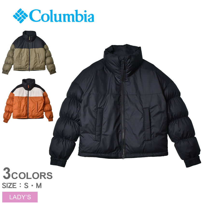 【店内全品★P5倍！】コロンビア 中綿ジャケット COLUMBIA パイク レイク クロップド ジャケット レディース ブラック 黒 グリーン BULO POINT PASS DOWN JACKET WL0141 ジャケット 保温 撥水 はっ水 速乾 中綿 フード アウトドア レジャー シンプル カジュアル