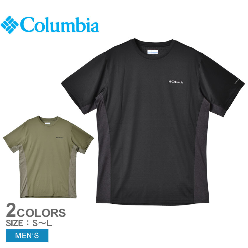 楽天Z-CRAFT【店内全品★P2倍！】【ゆうパケット配送】コロンビア 半袖Tシャツ COLUMBIA シッロクールクルー メンズ ブラック 黒 カーキ CIRRO COOL CREW AO0809 Tシャツ トップス 半袖 カジュアル シンプル クルーネック スポーツ ブランド ロゴ アウトドア 吸水速乾 UV 紫外線