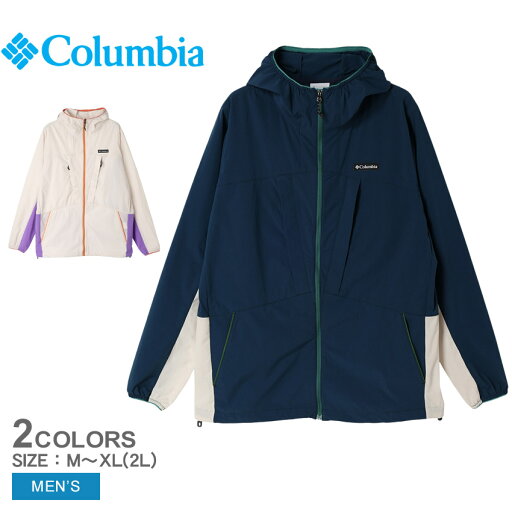 コロンビア ジャケット COLUMBIA ハーパースパイアソフトシェルジャケット メンズ ベージュ ネイビー 紺 Harper Spire Soft Shell Jacket PM0549 ウェア ウエア ジャケット アウター ソフトシェル 長袖 上着 羽織り フード カジュアル 国内正規品