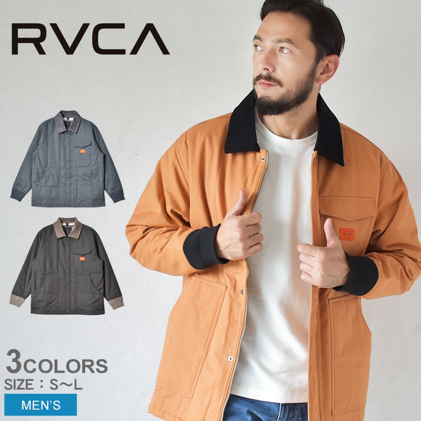 【店内全品★P5倍！】ルーカ ジャケット RVCA チェーンメール プラス ジャケット メンズ オレンジ グレー チャコール …