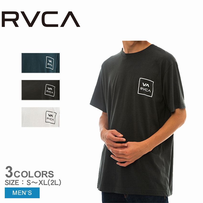 ルーカ 半袖Tシャツ RVCA VA ALL THE WAY SS Tシャツ メンズ ホワイト 白 ブルー BD041228 トップス ウェア クルーネック ロゴ プリント シンプル カジュアル スポーツ サーフ ストリート デイリーユース タウンユース グレー