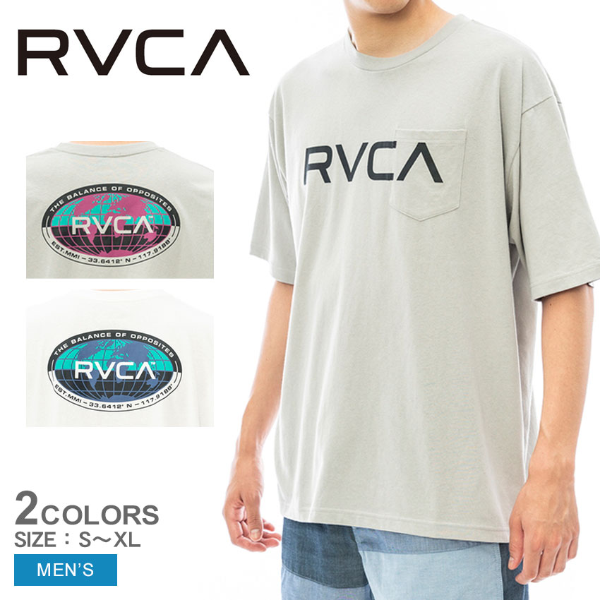 ルーカ 半袖Tシャツ RVCA メンズ グローバル MFG SS Tシャツ メンズ グレー ホワイト 白 GLOBAL MFG SS TEE BD041281 トップス ウェア クルーネック ロゴ プリント シンプル カジュアル スポーツ サーフ ストリート デイリーユース