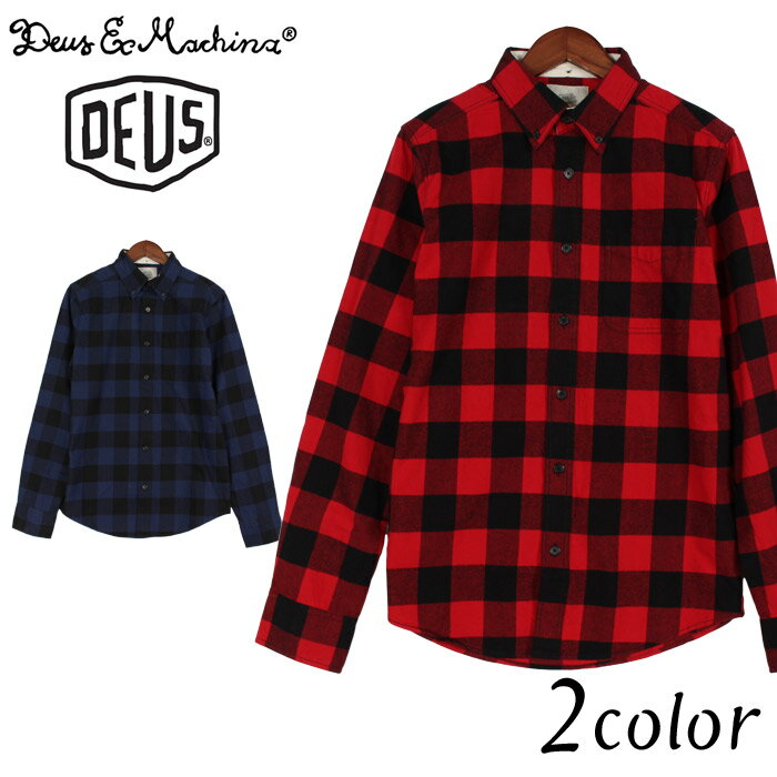 送料無料 デウス エクス マキナ DEUS EX MACHINA 長袖シャツ ALBIE FLANNEL SHIRT 全2色(DMW55428 BLUE RED ALBIE FLANNEL SHIRT)メンズ(男性用) 海外ブランド カジュアル トップス ウェア 長袖 人気