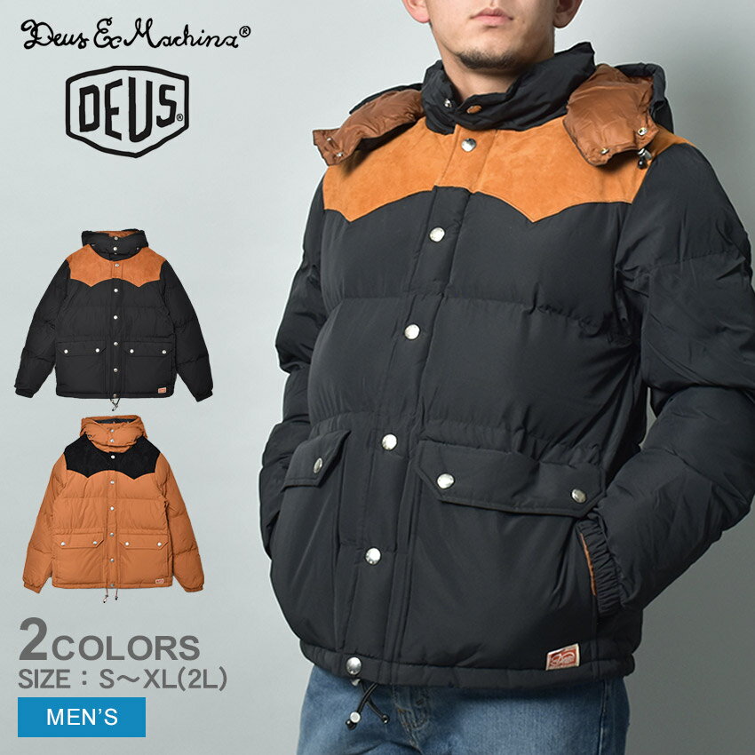 デウス エクス マキナ ジャケット DEUS EX MACHINA サミット パフ ジャケット メンズ ブラック 黒 ブラウン SUMMIT PUFFA JKT DMF236952 上着 羽織 中綿 防寒 おしゃれ 定番 カジュアル ストリート ブランド シンプル アウトドア レジャー