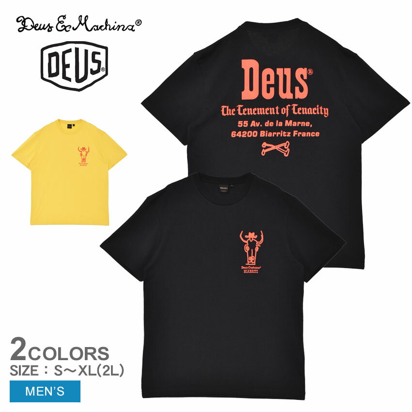デウス エクス マキナ 半袖Tシャツ DEUS EX MACHINA SHOWDOWN TEE メンズ イエロー ブラック 黒 DMP251947D Tシャツ トップス 半袖 スポーツ 人気 おしゃれ ロゴ シンプル カジュアル バックプリント おすすめ 定番 ブランドのサムネイル