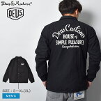 【店内全品★P5倍！】デウス エクス マキナ コーチジャケット DEUS EX MACHINA GULF COACH JACKET メンズ ブラック 黒 ホワイト 白 DMP236766 トップス 長袖 ジャケット 上着 羽織り キルティング 暖かい 防寒 スナップボタン ドローコード 刺繍 ロゴ おしゃれ