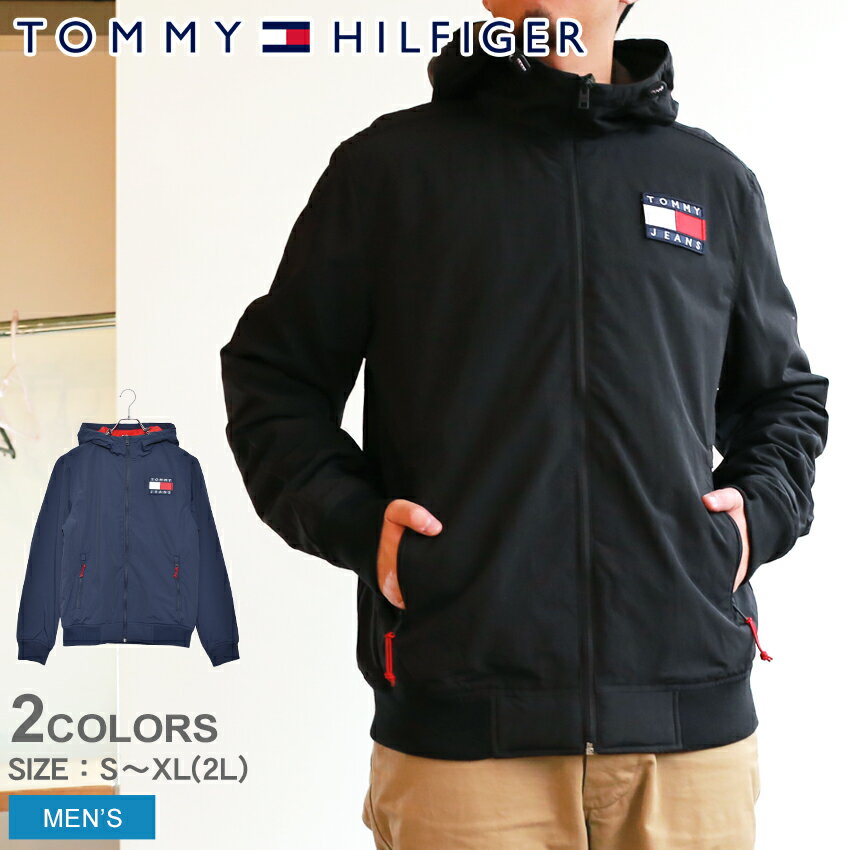 トミーヒルフィガー トミージーンズ パーカー メンズ デッド ジップアップ ジャケット TOMMY HILFIGER TJM PADDED NYLON JACKET DM0DM07120 アウター 裏起毛 フリース 防寒 おしゃれ ブランド 服 トップス 長袖 フード シンプル アウトドア