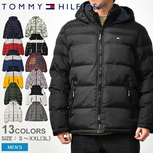 【500円引きCP★対象】トミーヒルフィガー 中綿ジャケット メンズ 防寒アウター TOMMY HILFIGER NYLON PERFORMANCE HOODY PUFFER JACKET シンプル おしゃれ カジュアル コート ミドル丈 黒 ネイビー レッド グレー ブルー 158AN508 長袖 冬 フード ブランド|sale|