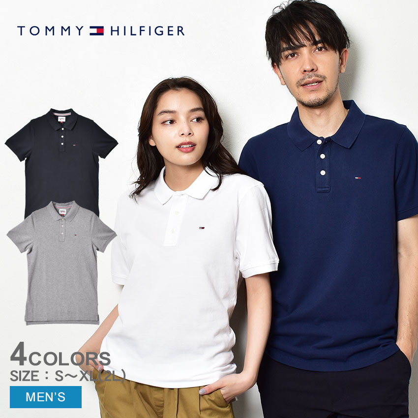 トミーヒルフィガー ポロシャツ （メンズ） 【店内全品★P5倍！】トミージーンズ ポロシャツ TOMMY JEANS TJM ORIGINAL FINE PIQUE POLO S/S メンズ ブラック 黒 白 グレー ネイビー 紺 DM0DM04266 TOMMY HILFIGER トミーヒルフィガー トップス 半袖ポロシャツ シンプル カジュアル ベーシック ワンポイント