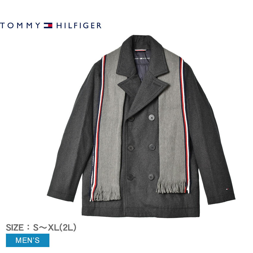 【店内全品★P5倍！】トミーヒルフィガー ピーコート TOMMY HILFIGER ウール メルトン クラシック ピーコート メンズ …