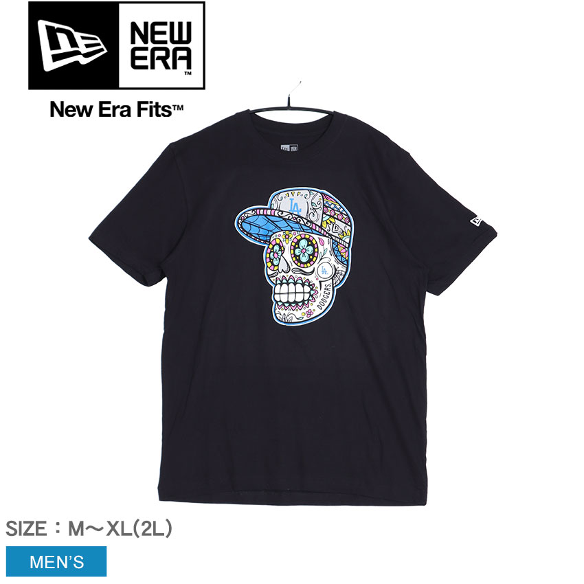 【ゆうパケット配送】 ニューエラ 半袖Tシャツ NEW ERA ドジャース スカル Tシャツ メンズ ブラック 黒 164671AA00 トップス 服 ティーシャツ 半袖 MLB メジャー メジャーリーグ ロサンゼルス…