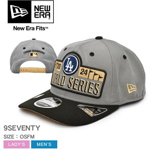 ニューエラ キャップ 帽子 NEW ERA MLB LEAGUE CHAMPIONSHIP SERIES 9SEVENTY STRETCH SNAP メンズ レディース グレー ブラック 黒 14517151 キャップ ロサンゼルス・ドジャース ワールドシリーズ2024 優勝記念 チャンピオンシップ 970