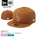 【6/5限定★最大300%ポイントバック】ニューエラ キャップ 帽子 NEW ERA MLB Team Outline 59FIFTY ブラウン 茶 60364...