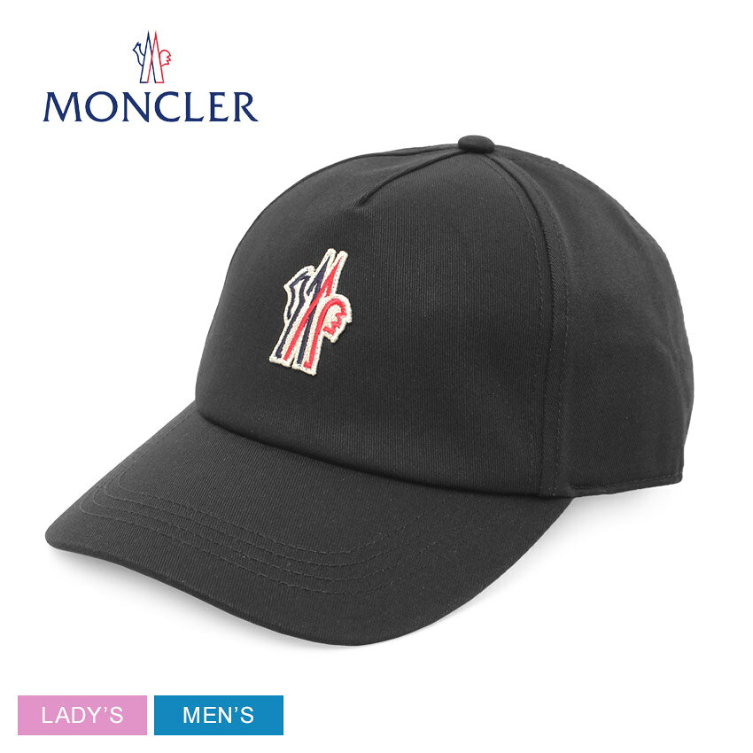 Rakuten - モンクレール キャップ MONCLER BASEBALL CAP メンズ レディース ブラック 黒 K10973B0000304863 帽子 ぼうし ブランド ロゴ カジュアル シンプル 刺繍 刺しゅう サイズ調節 サイズ調整 面テープ おしゃれ