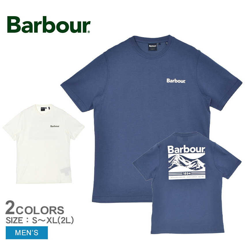 【ネコポス配送】 バブアー 半袖Tシャツ BARBOUR Camber Graphic T-Shirt メンズ ホワイト 白 ブルー 青 MTS1395 ウェア トップス バーブァー 半袖 Tシャツ プリント バックプリント カジュアル シンプル クルーネック ブランド ロゴ 人気 おしゃれのサムネイル