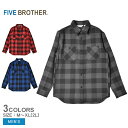 【店内全品★P5倍！】ファイブブラザー 長袖シャツ FIVE BROTHER ヘビーフランネル バッファローチェック ワークシャツ メンズ ブルー 青 ブラック 黒 HEAVY FLANNEL WORK SHIRTS 152161 ウェア シャツ トップス 長袖 バッファローチェック チェック柄 柄シャツ