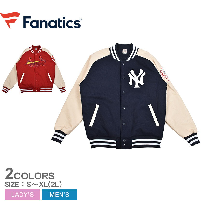 【店内全品★P5倍！】ファナティクス ブルゾン FANATICS PU メルトン JKT メンズ レディース ネイビー 紺 レッド 赤 M…