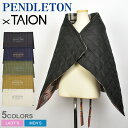 ペンドルトン マフラー メンズ ペンドルトン アウター PENDLETON 4WAY ポンチョ メンズ レディース ブラック 黒 ホワイト 白 4WAY PONCHO PDT-TON-223013 コラボ コラボレーション TAION タイオン 防寒 冬物 保温 上着 羽織 ブランケット スカート リバーシブル 中綿