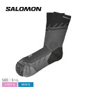 【6/5限定★最大300%ポイントバック】【ネコポス配送】サロモン 靴下 SALOMON スピードクロス クルー メンズ レディース ブラック 黒 グレー SP...