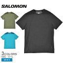 【ゆうパケット配送】 サロモン 半袖Tシャツ SALOMON OUTLINE SS TEE メンズ ブラック 黒 グリーン 緑 LC2116900 LC2234300 LC2234700 トップス クルーネック 半袖 スポーティ 軽量 スポーツ 運動 カジュアル アウトドア レジャー シンプル ロゴ ブランド 通気性