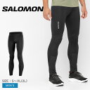 ＼楽天最安値に挑戦中／サロモン レギンス SALOMON クロス ラン タイツ メンズ ブラック 黒 CROSS RUN TIGHT LC1867400 ボトムス タイツ ロング丈 スポーティ 軽量 スポーツ 運動 トレーニング ジム ランニング シンプル ロゴ ワンポイント