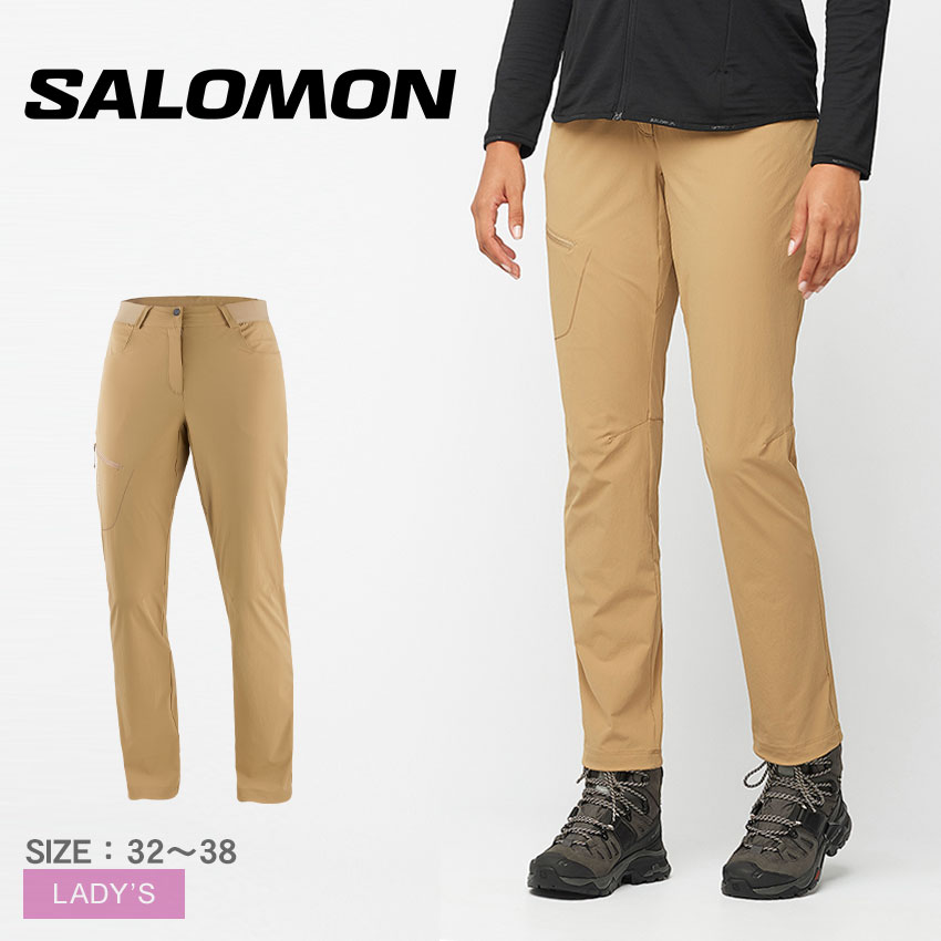 サロモン ジャージ SALOMON WAYFARER PANTS レディース ベージュ LC2006500 ボトムス パンツ 長ズボン ロング丈 スポーティ 軽量 スポーツ 運動 トレーニング ジム トレイル 登山 ハイキング アウトドア シンプル ロゴ ワンポイント はっ水