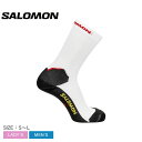 サロモン 靴下 SALOMON スピードクロス クルー メンズ レディース ホワイト 白 ブラック 黒 イエロー 黄 SPEEDCROSS CREW LC1973500 ソックス クルー丈 ウエア スポーツ スポーティ シンプル アウトドア レジャー カジュアル ロゴ ブランド
