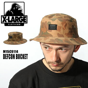 X-LARGE XLARGE エクストララージ デフコン バケット ハット M15C9114 カモDEFCON BUCKET帽子 カモフラージュ カモフラ 迷彩 ロゴ ストリートメンズ(男性用) 兼 レディース(女性用)