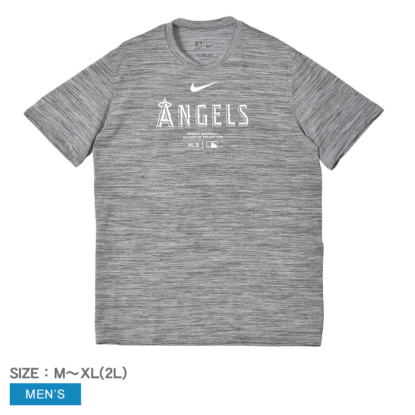 【ネコポス配送】ナイキ 半袖Tシャツ NIKE MLB M NK DF PRAC TEE メンズ グレー NKM5-06G-ANG-J37 ロサンゼルス・エンゼルス Los Angeles Angels 半袖 Tシャツ 通気性 ウエア トップス 野球 メジャーリーグ 吸汗速乾 Dri-Fit ドライフィット ZSPO