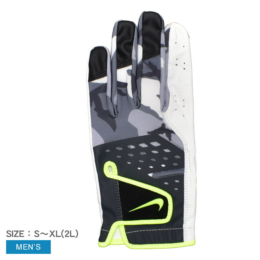 【店内全品★P5倍！】ナイキ ゴルフグローブ NIKE TECH EXTREME GLOVE メンズ ブラック 黒 N.100.0500 トレーニング スポーツ ゴルフ 運動 ロゴ ワンポイント 総柄 グレー カモ柄 カモフラ 迷彩 ZSPO