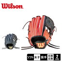 ウィルソン グローブ Wilson 女子ソフトボール用グラブ メンズ レディース ネイビー 紺 オレンジ WBW1018 ソフトボール グラブ グローブ 投手 ...