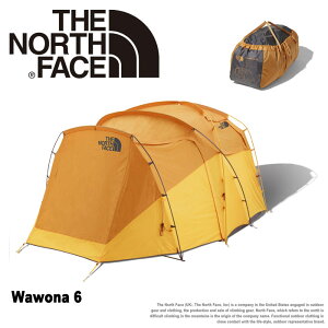 ザ ノース フェイス テント THE NORTH FACE ワオナ 6 メンズ レディース イエロー Wawona 6 NV21702 テント TENT 6人 アウトドア キャンプ 防水 軽量 広い 持ち運び簡単 シングルウォール 【ラッピング対象外】