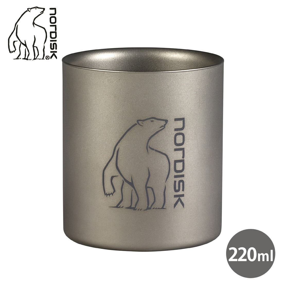 ノルディスク マグカップ NORDISK チタンダブルウォールマグ 220ml シルバー TITANIUM DOUBLE WALL MUG 220ml 119010 キャンプ レジャー バーベキュー 食器 コップ カップ 野外 保温 保冷 アウトドア用品