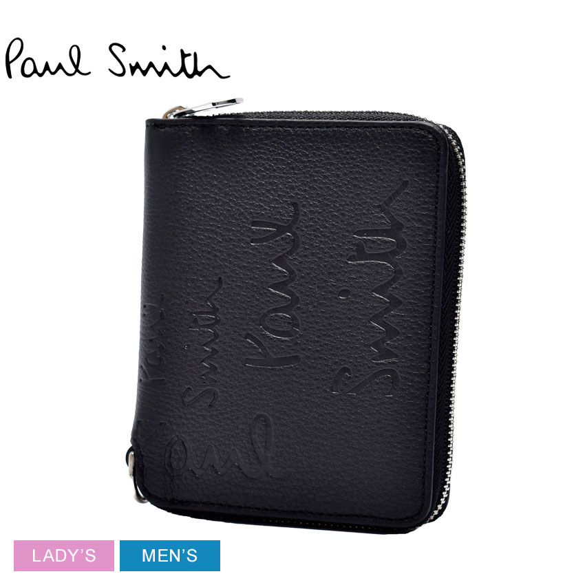 ポール・スミス 本革財布 メンズ ポール スミス 財布 PAUL SMITH ウォレット ジップ ビルフォード メンズ レディース ブラック 黒 WALLET ZIP BFOLD 6702-ILOGEM ウォレット カードケース 本革 ブランド プレゼント 贈り物 レザー シンプル ギフト カジュアル ギフト