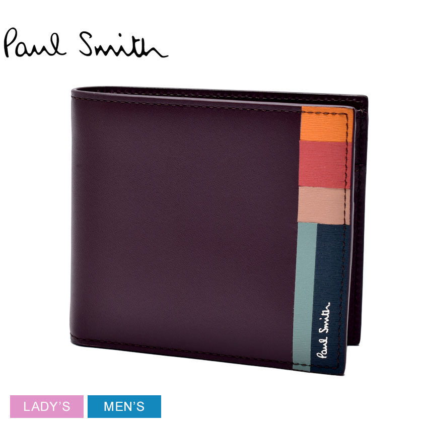 ポール・スミス 本革財布 メンズ ポール スミス 財布 PAUL SMITH ウォレット ビルフォード コイン メンズ レディース ブラウン マルチカラー WALLET BFOLD COIN 4833-IMARQE 本革 ブランド プレゼント 二つ折り レザー シンプル カジュアル ストライプ