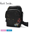 ポールスミス バッグ メンズ 【店内全品★P5倍！】ポール スミス ショルダーバッグ PAUL SMITH ペイント スプラッター クロスボディバッグ メンズ レディース ブラック 黒 PAINT SPLATTER CROSS BODY BAG M1A-7446-KSPLAT かばん 鞄 カバン 肩掛け 斜め掛け ななめ掛け ショルダー プリント