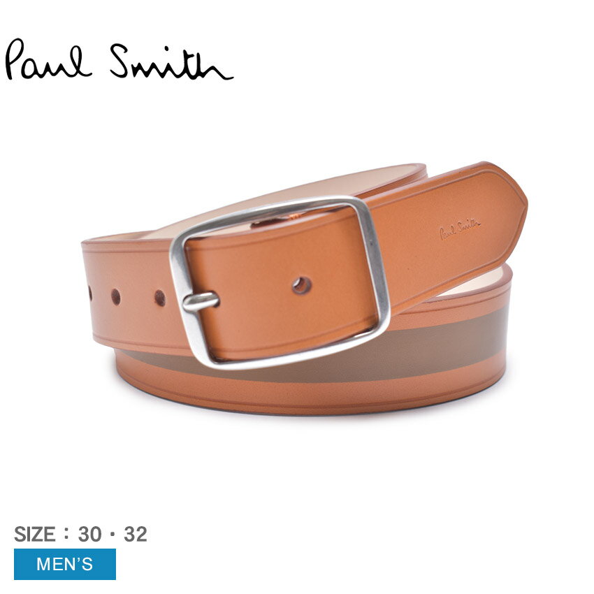 ポールスミス ベルト（メンズ） 【店内全品★P2倍！】ポール スミス ベルト PAUL SMITH BELT HAND PAINTED STR メンズ ブラウン 茶 ベージュ M1A-7610-LGRACA 本革 レザー ブランド おしゃれ ビジネス カジュアル 通勤 シンプル ギフト プレゼント 贈り物