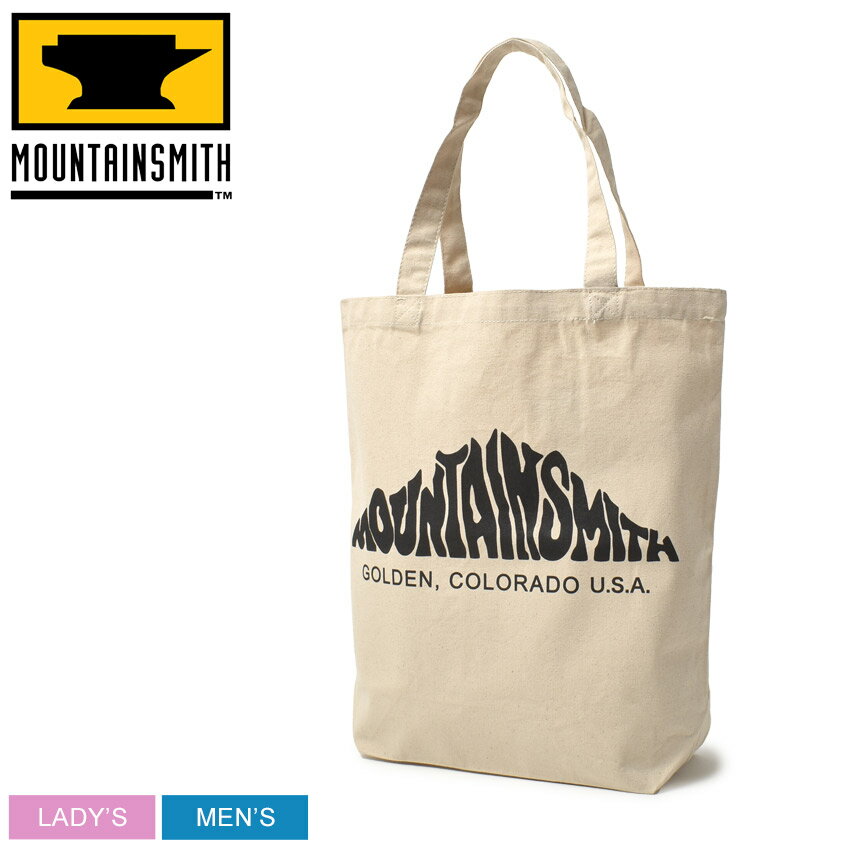 【ゆうパケット配送】マウンテンスミス トートバッグ MOUNTAIN SMITH CANVAS PRT TOTE1 メンズ レディース ホワイト 白 ベージュ MS0-000-231015 ブランド トート 鞄 かばん カバン バッグ 手持ち アウトドア レジャー ハイキング キャンプ 男女兼用 かばん