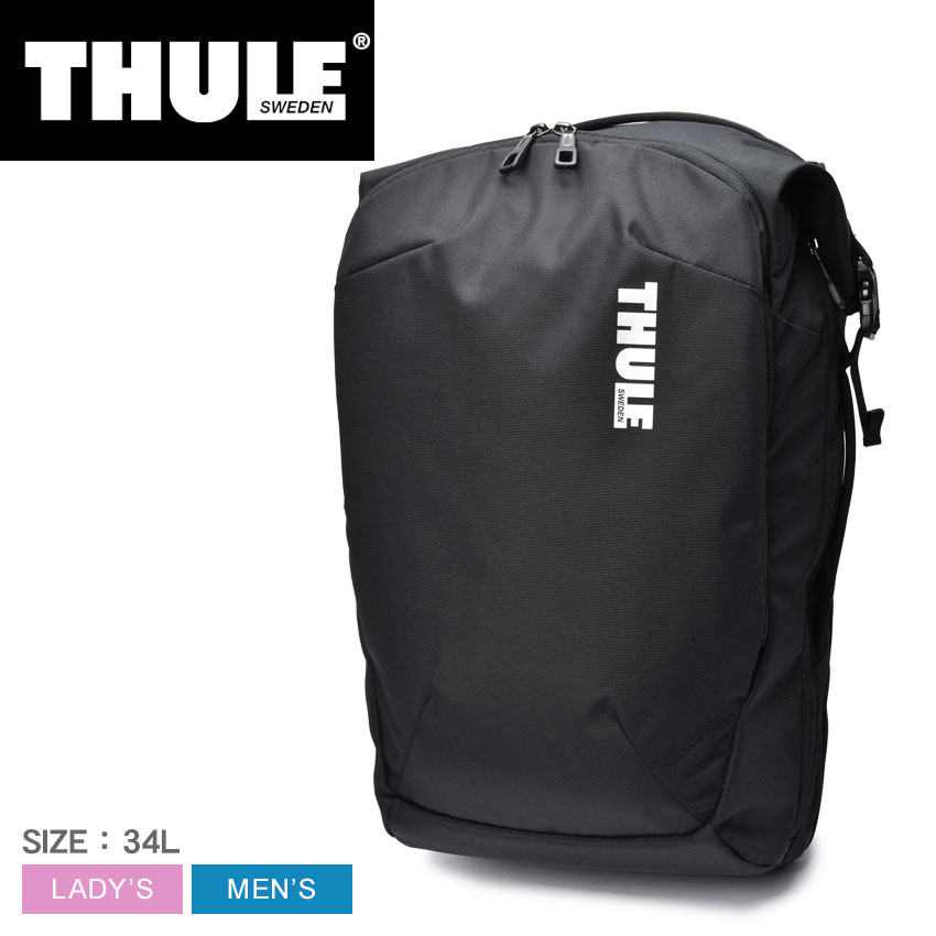 【店内全品★P5倍！】スーリー リュック バッグ THULE スーリー サブテラ トラベル バックパック 34L メンズ レディース ブラック 黒 THULE SUBTERRA TRAVEL BACKPACK 34L 3204022 鞄 リュックサック ディパック デイパック 大容量 シンプル ロゴ ビジネス