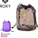 ロキシー 【店内全品★P5倍！】ロキシー バッグ ROXY クリスタル パース レディース ブラック 黒 パープル CRYSTAL PURSE ROA211373 クリアバッグ 透けバッグ シースルーバッグ ビニールバッグ クリアポーチ 巾着 かばん 小さめ スポーティ サーフ カジュアル ビーチ プール|slz shn|