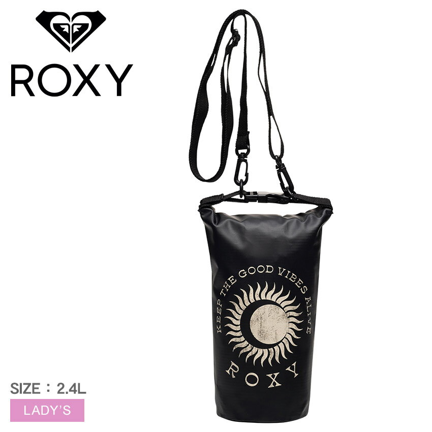 ロキシー ショルダーバッグ ROXY MINIMUL BEACH BAG レディース ブラック 黒 RSA242701 鞄 バッグ かばん 肩掛け ショルダー 防水 撥水 はっ水 耐水 防汚 ブランド シンプル ロゴ サーフィン サーファー ビーチ 海 川 プール アウトドア