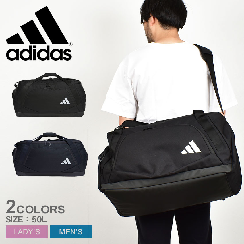 アディダス 旅行・トラベルバッグ メンズ 【店内全品★P5倍！】アディダス ダッフルバッグ ADIDAS イーピーエス チーム ダッフルバッグ 50 メンズ レディース ブラック 黒 ネイビー 紺 JMT58 ショルダーバッグ ボストンバッグ 肩掛け 手持ち カバン 2WAY EP／SYST スポーティ スポーツ シンプル ロゴ