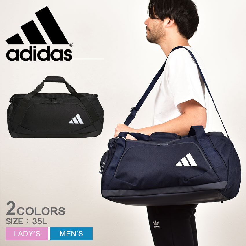 【25日0時～★TIME SALE】アディダス ダッフルバッグ ADIDAS イーピーエス チーム ダッフルバッグ 35 メンズ レディース ブラック 黒 ネイビー 紺 JMT67 ショルダーバッグ ボストンバッグ 肩掛け 手持ち カバン 2WAY EP／SYST スポーティ スポーツ シンプル ロゴ