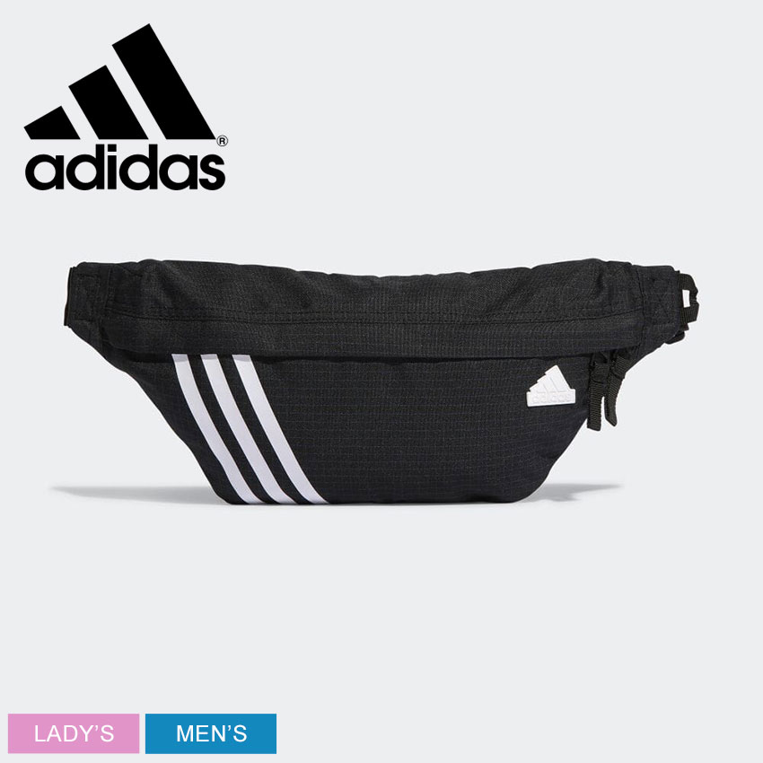 【ゆうパケット配送】 アディダス ウエストポーチ ADIDAS バック トゥ スクール ウエストバッグ メンズ レディース ブラック 黒 ホワイト 白 EAY62 カバン ボディバッグ ポーチ スポーティ スポーツ シンプル ロゴ コンパクト ワンポイント 運動 コンパクトのサムネイル