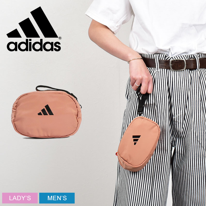 【店内全品★P2倍！】【ゆうパケット配送】 アディダス adidas スポーツポーチ メンズ レディース オールシーズン 春 夏 秋 冬 ポーチ マルチポーチ ピンク 1L EAV46 ブランド シンプル 小物入れ 貴重品入れ ロゴ 旅行 アウトドア トラベル おでかけ ロゴ 部活