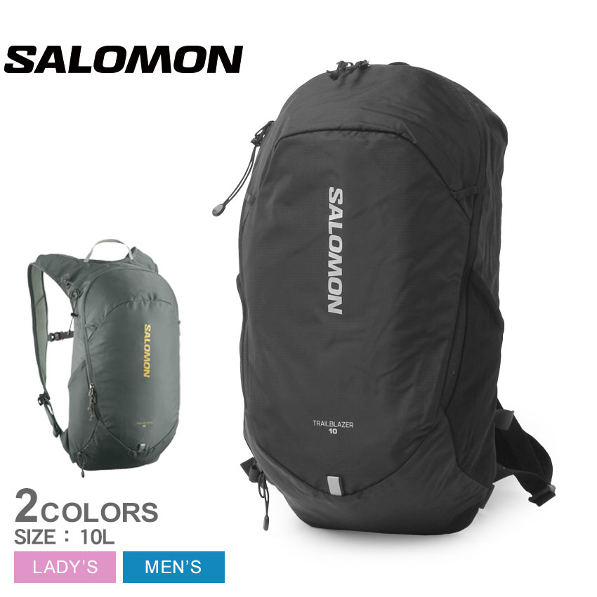 【店内全品★P5倍！】サロモン バックパック SALOMON TRAILBLAZER 10 メンズ レディース ブラック 黒 グレー LC2182900 LC2183100 鞄 かばん バッグ リュック リュックサック シンプル アウトドア ハイキング 旅行 おでかけ レジャー スポーティ アウトドア