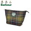 【店内全品★P5倍！】バブアー ポーチ BARBOUR ドッグ ウォッシュ バッグ メンズ レディース グリーン イエロー DOG WASH BAG DAC0074 バーブァー ブランド ベーシック クラシック タータンチェック チェック柄 グルーミング 犬 いぬ 手入れ 速乾性