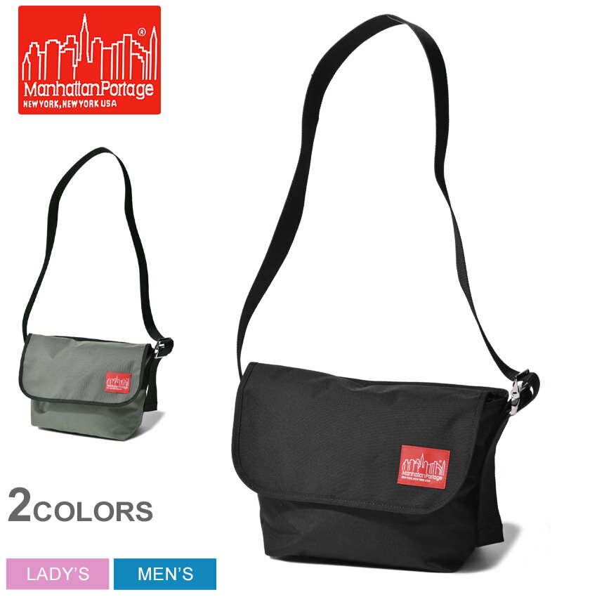 MANHATTAN PORTAGE マンハッタンポーテージ ショルダーバッグ ヴィンテージ メッセンジャー バッグ JR VINTAGE MESSENGER BAG JR 1606V.JR メンズ レディース 鞄 コーデュラナイロン マジックテープ 斜め掛け 男女兼用 ブラック 黒