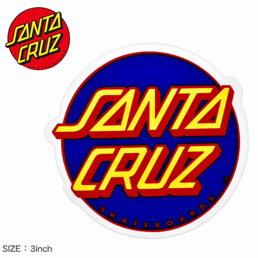 【ゆうパケット配送】サンタ クルーズ ステッカー SANTA CRUZ OTHER DOT STICKER 3IN メンズ レディース ネイビー レッド 88281520 ロゴ シール スケートボード スケボー スポーツ アウトドア …