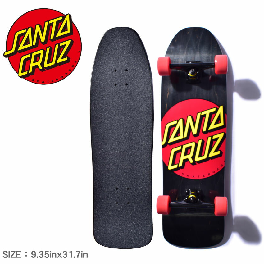 【店内全品★P5倍！】サンタクルーズ スケートボード SANTA CRUZ CRUZER 80S CLASSIC DOT 9.35×31.7 ブラック 黒 11116194 スケボー ボード スケート ストリート デッキ コンプリート スポーツ ロゴ アウトドア ウィール レッド 赤 【ラッピング対象外】